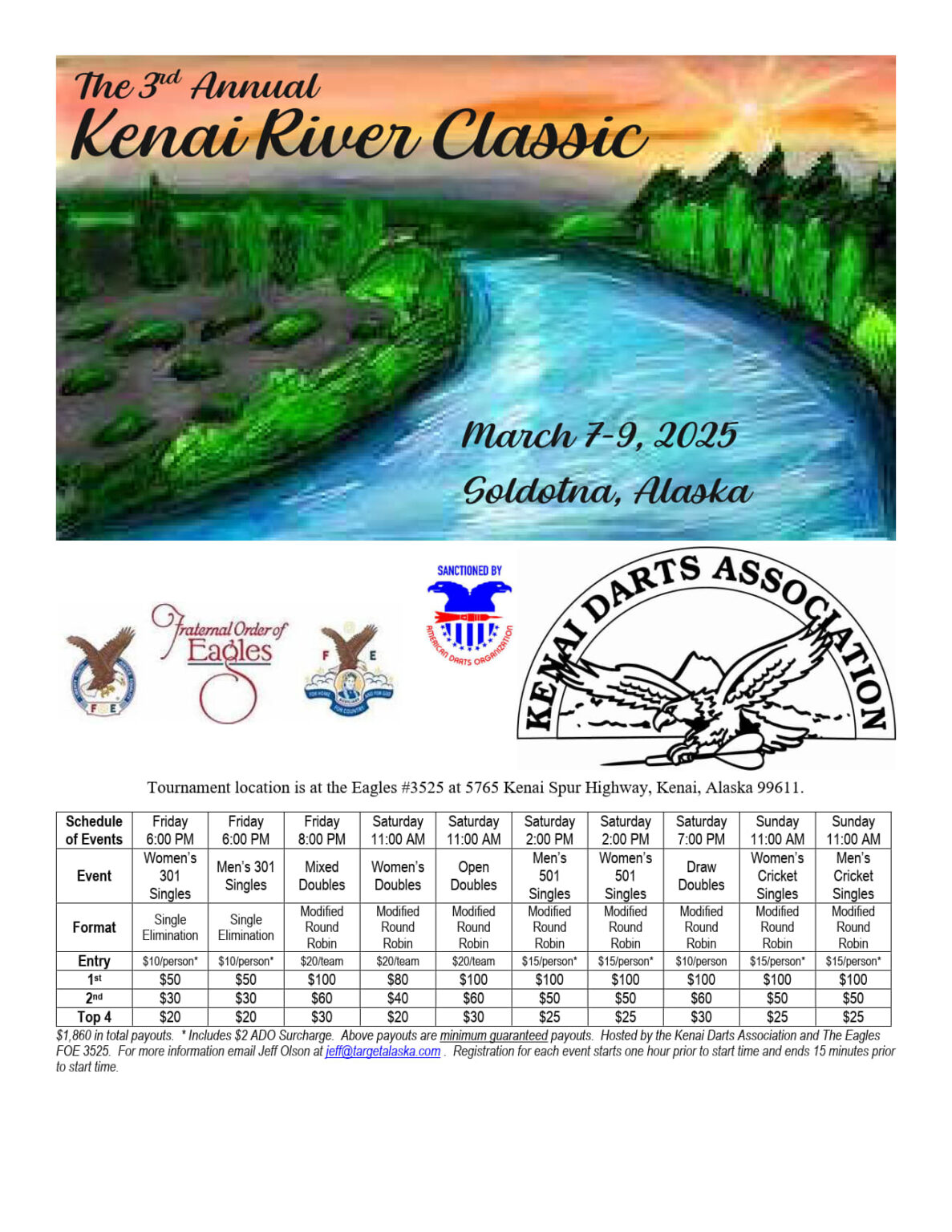 Kenai River Classic 2025 DartCalendar